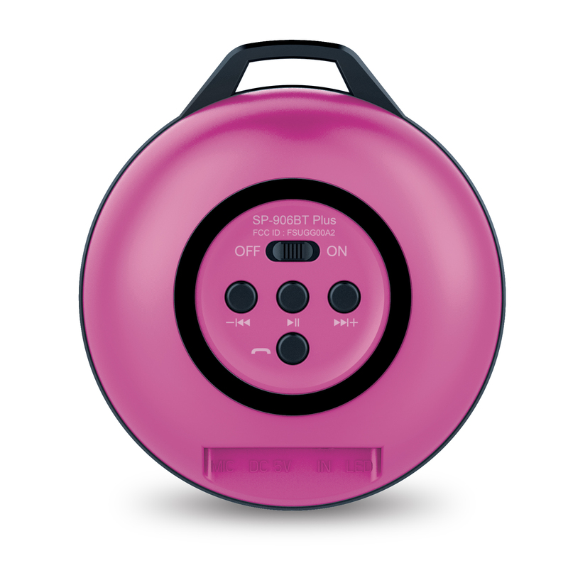 Genius Speaker Sp-906Bt Plus 10 Hours Play Time For Mobile Devices, Cranberry Magenta